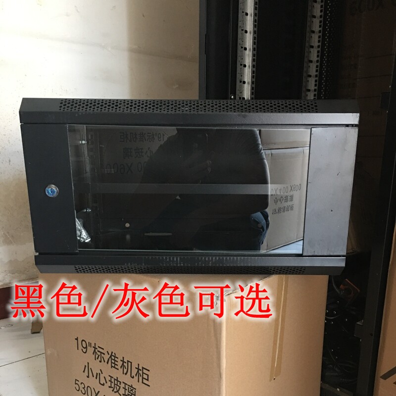 Thickening 6U cabinet 9U12U switch router wall hanging cabinet network monitoring cabinet black cabinet