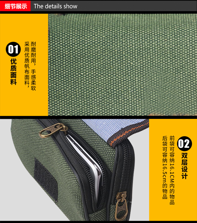Vỏ điện thoại di động nam 6 inch 5 inch 5,5 inch điện thoại di động túi điện thoại di động ví vải ví điện thoại di động túi đeo ví nữ cầm tay