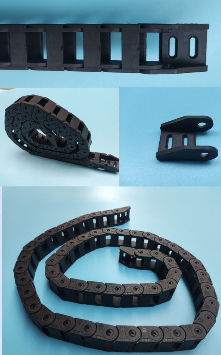 Буксир 尼龙段滑门坦克链穿线链条护管线槽电缆拖链直线平移悬浮门配件