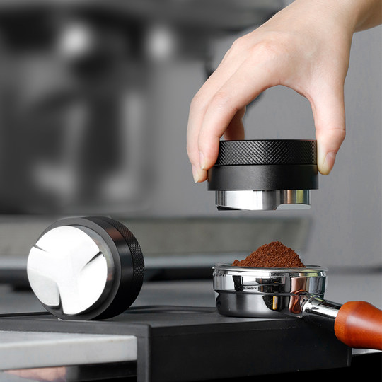 Stainless Steel Tamper Three-Blade Gravity Distributor 51mm 53mm Macaron Tamper 58mm Coffee Tamper Stand