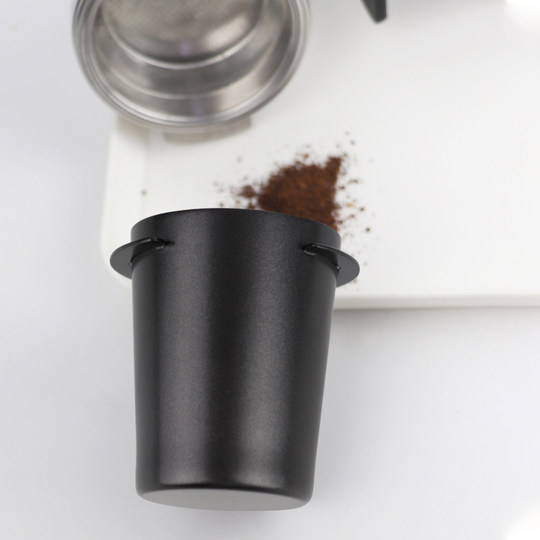 Stainless Steel Powder Receiving Cup Ek43 Coffee Dosing Cup Universal 58 Espresso Machine Handle Powder Collector 51 Coffee Aroma Cup