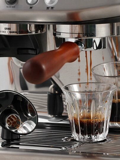 Bottomless Portafilter Coffee Extraction Perspective Mirror Multi-Directional Reflector Coffee Bottomless Portafilter Extraction Flow Rate Observation