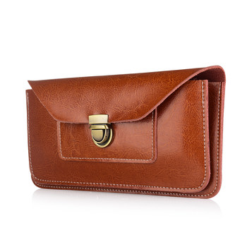 Durable horizontal mobile phone bag genuine leather pull-on belt bag 6. inch card 7.2 universal men's belt bag Durable horizontal mobile phone bag genuine leather pull-on belt bag 6. inch card 7.2 universal men's belt bag