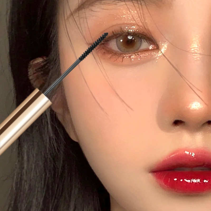 Eye mascara female extremely fine small brush head lower waterproof fiber long roll and thick and persistent without fainting and no makeup