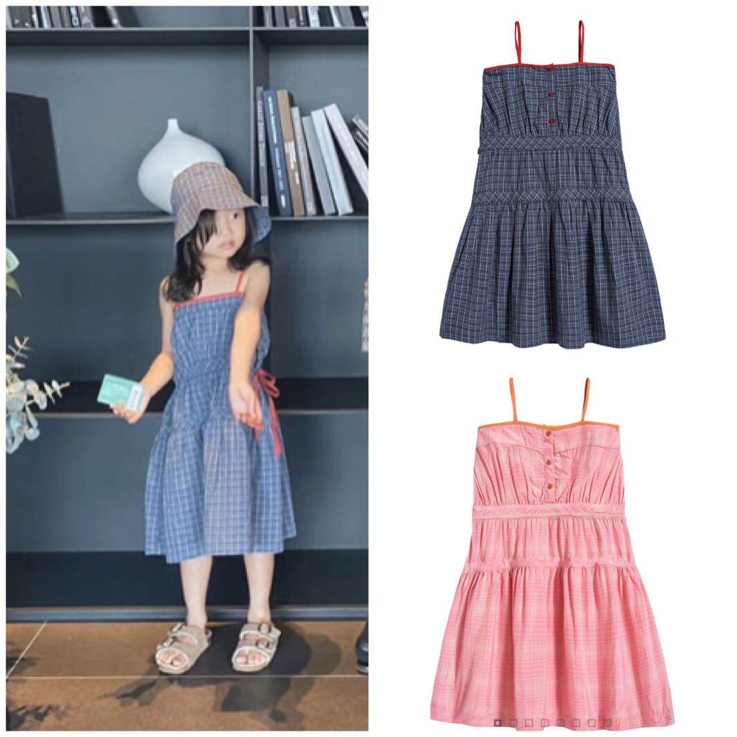 Spot Caramel 19 Spring Summer New Products Children Harness Ocean Dress