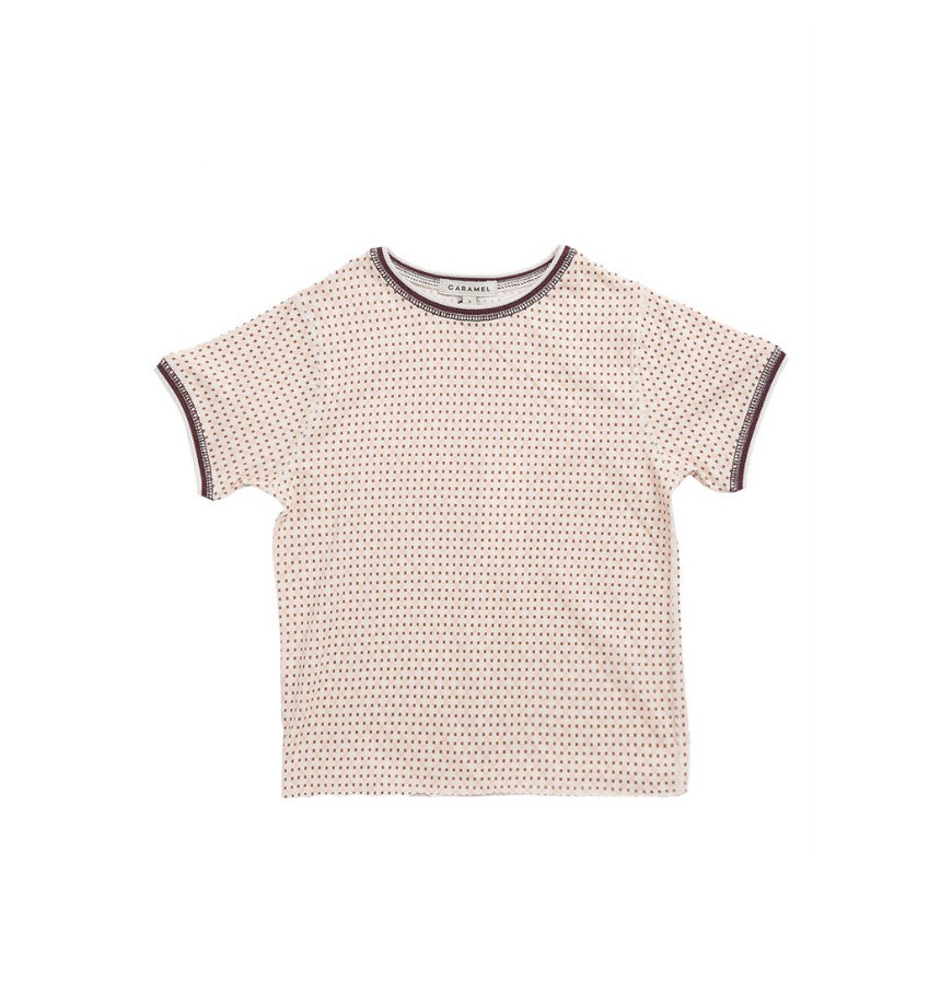Spot caramel 20 spring summer New products Children pink printed short sleeve pure cotton T-shirt