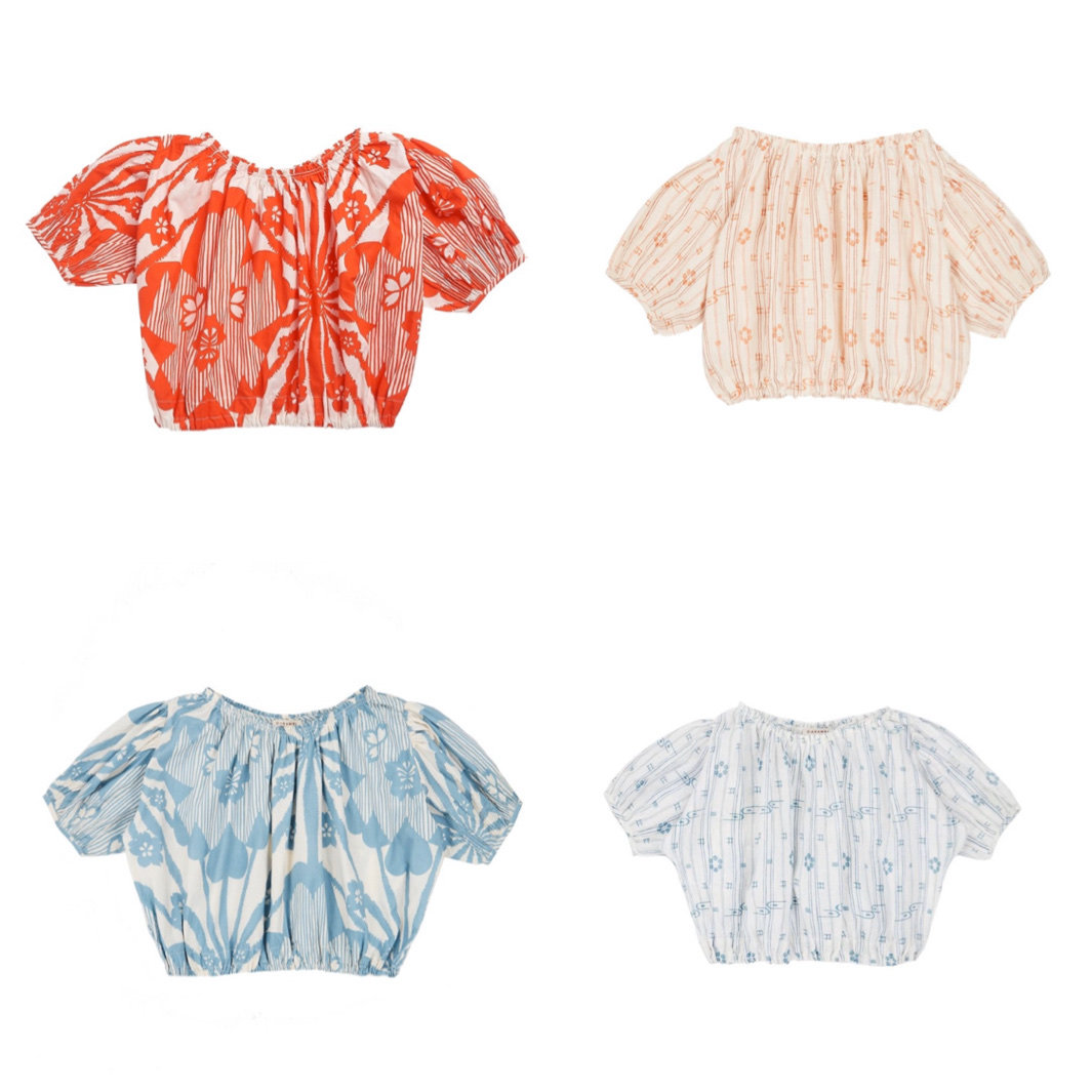 Spot caramel 20 spring summer new product Children girl's T-shirt short sleeve shirt blouse