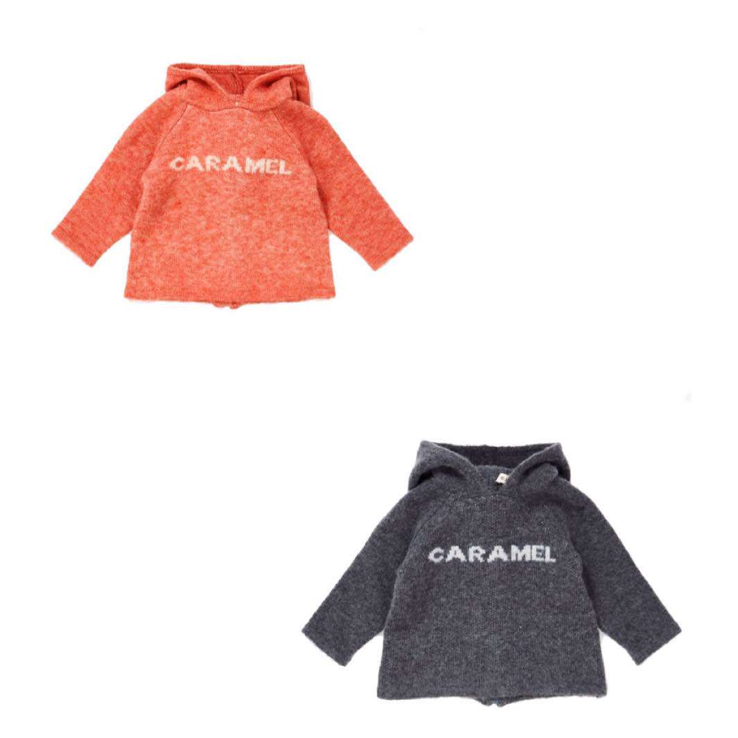 Spot caramel 19 autumn winter New products Children's baby boy jacket sweater knit cardiovert feel superb