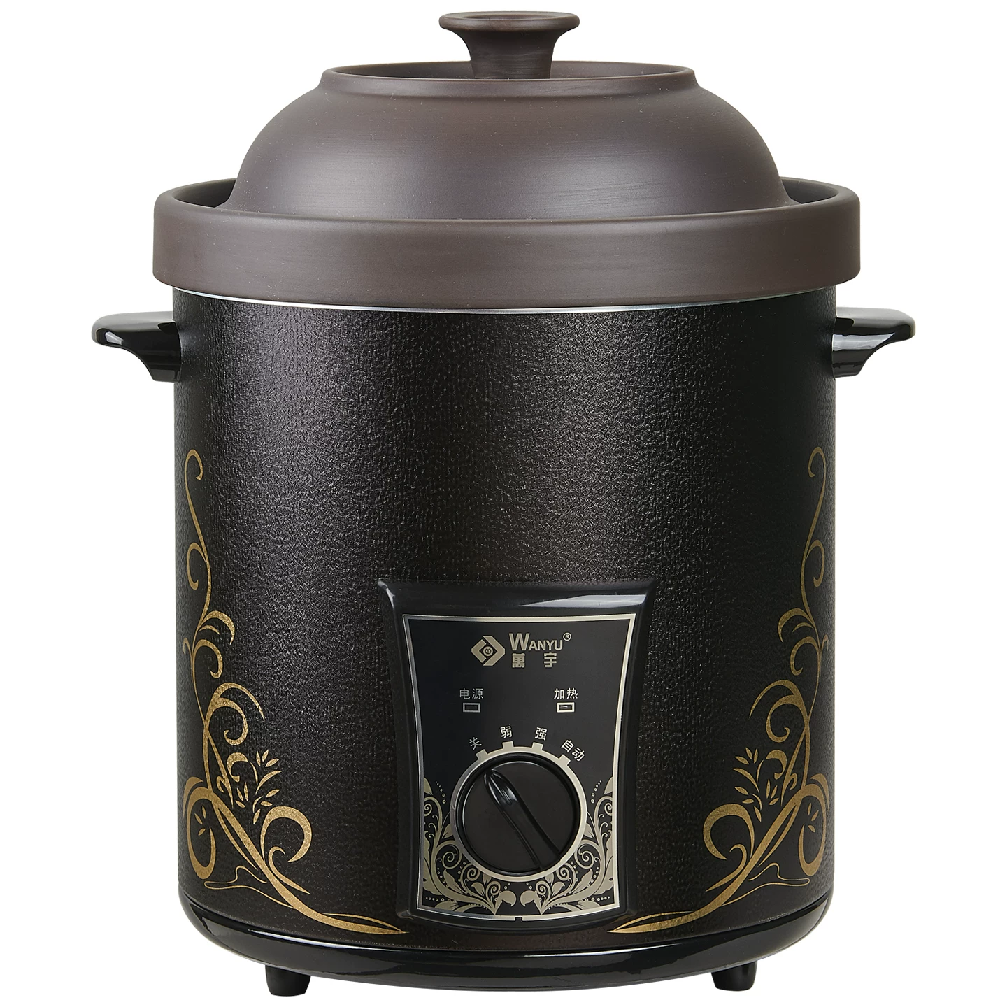 万宇 Purple clay electric casserole commercial porridge soup pot braised pork household electric stew pot thermal insulation large capacity porridge artifact