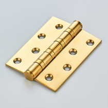 PVD golden stainless steel wooden door slotted hinge silent bearing sub-female slotted 4-inch door folding single sheet price