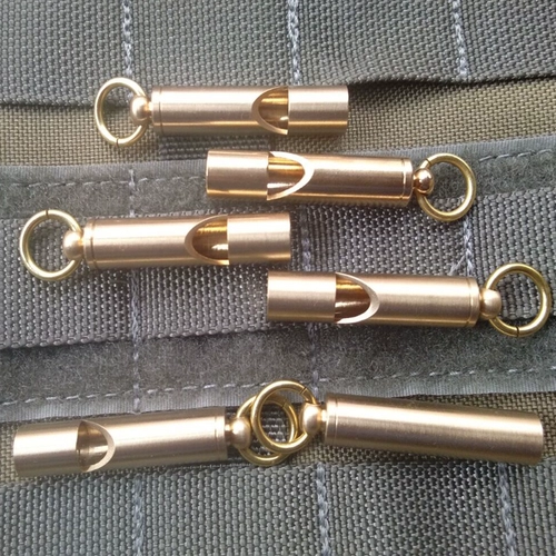 Дорожное медное латунное снаряжение, брелок, свисток, «сделай сам»