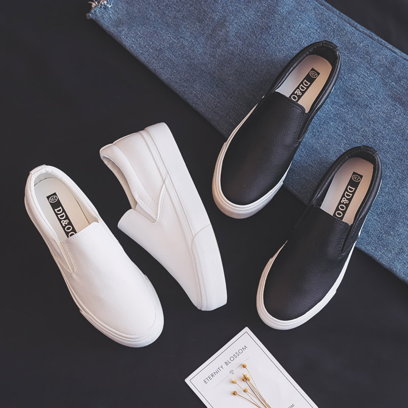 Autumn Slip-On Thick-Soled White Shoes for Women, 2026 New Spring Style, Soft-Soled, Comfortable Casual Lazy Shoes, Sneakers