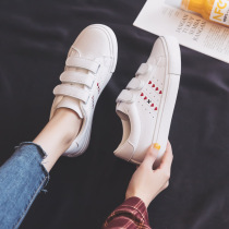 Autumn Super fire girl Velcro small white shoes womens shoes 2021 New Autumn Spring and Autumn explosion style Hong Kong wind board shoes