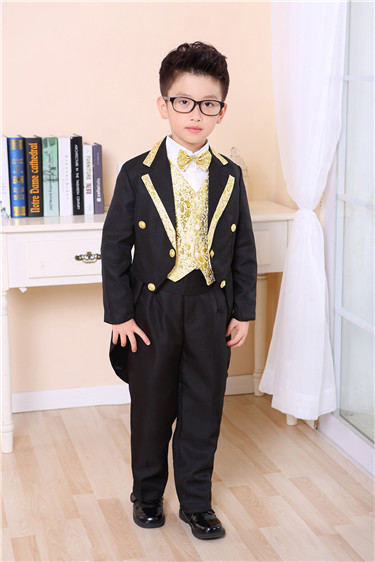 Ngày của trẻ em Tuxedo Trai Đàn Piano Piano Trang Phục Set Flower Girl Dress Boy Wedding Phù Hợp Với Nhỏ Mùa Hè váy dự tiệc trẻ em cao cấp