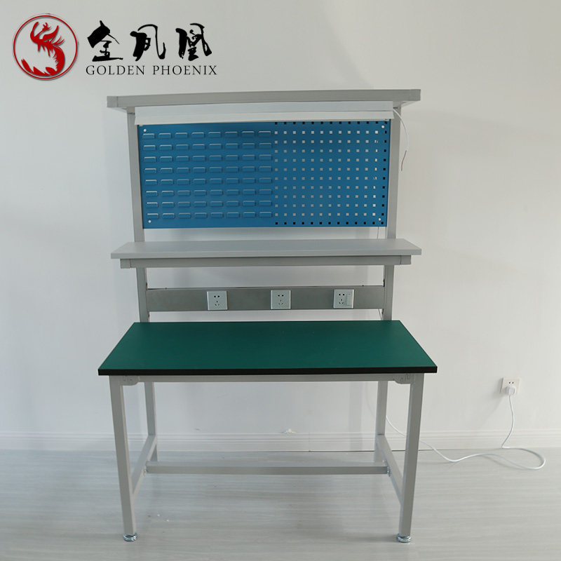 Single-sided hanging plate antistatic bench assembly with lamp frame working table workshop assembly line operating table-Taobao