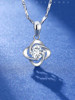 Silver Four-Leaf Clover Necklace for Women, Light Luxury, Niche, High-End, Imitation Moissanite Pendant, 2025 New Model, Valentine's Day Gift