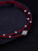Silver Transfer Bead Anklet for Women 2025 New Trendy Red Rope Zodiac Year Handmade Woven Rope Non-Fading Foot Rope Leg Ring