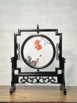 Suzhou embroidery double-sided embroidery table screen new Chinese style handmade fine embroidery persimmon home furnishings villa soft furnishings for foreigners gifts