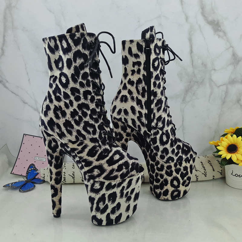 Leecabe's new hated sky high ankle boots pole dance boots T stage catwalk high heel boots custom 20CM fun 3B