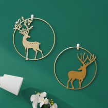 Nordic porch elk hanging wall decorations home Restaurant Restaurant living room background wall decoration wall pendant