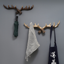 American retro antler decoration hook wall wall hanging coat hook Creative clothing store entrance wall decoration key hook