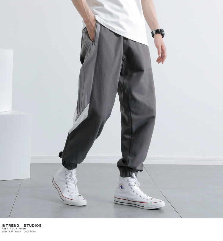 Tide thương hiệu quần bó sát nam mỏng phần thường xuyên quần ống chân chân quần hip-hop quần xu hướng quần harem quần thủy triều - Crop Jeans quần áo thời trang