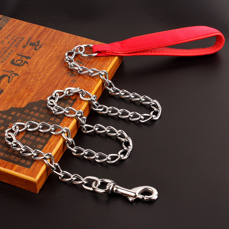 Pint Iron Chain Dogs Traction Rope Teddy Walk Dog Rope Dog Necklace Small Medium Sized Large Dog Collar Pet Supplies
