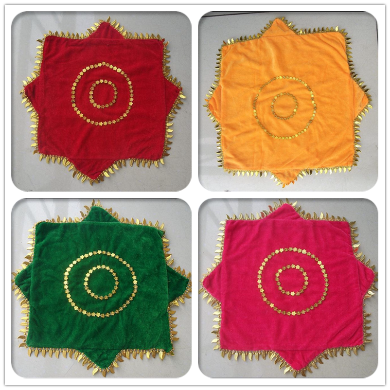 Adult two turn handkerchief flower kindergarten dance handkerchief square dance turn towel Yangko test size red handkerchief