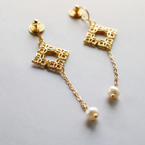 Ear-less painless silicone mosquito-repellent coil ear clip handmade retro natural freshwater pearl tassel slim Joker ear accessories