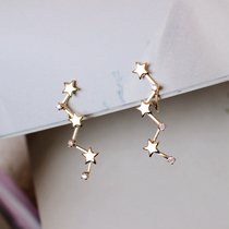 Must enter the earless hole painless silicone mosquito coil ear clip five-pointed star zircon Joker Korean simple earring earrings