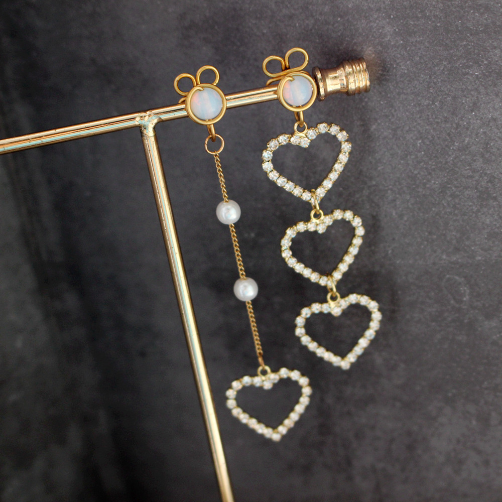 Hand-made custom painless invisible mosquito coil ear clip love tassel long version simple earless pierced ear earrings