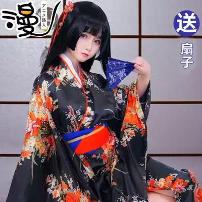 Hell Girl Yan Mouai COSPLAY costume female anime cos suit full kimono hand wig shoes