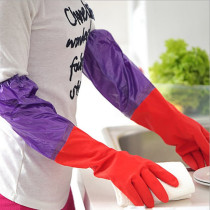 Housework cleaning long gloves long sleeves household appliances cleaning hygiene washing and linting not afraid of oily rubber gloves