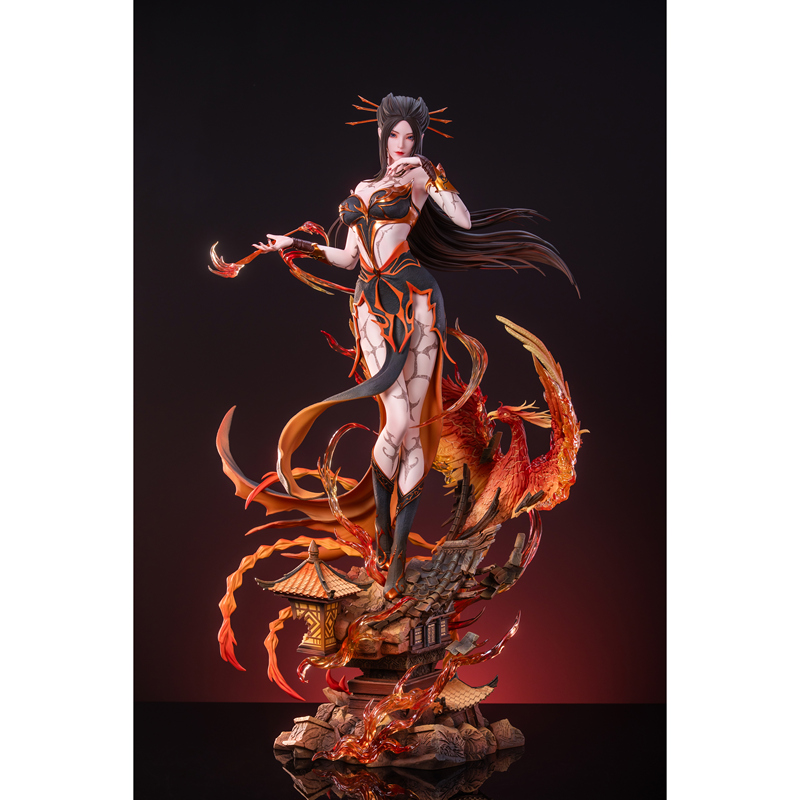 【Drop Item】Tianxing Jiuge Flame Spirit Princess 1/4 Scale Statue Static Model Display Piece Trendy Toy Model