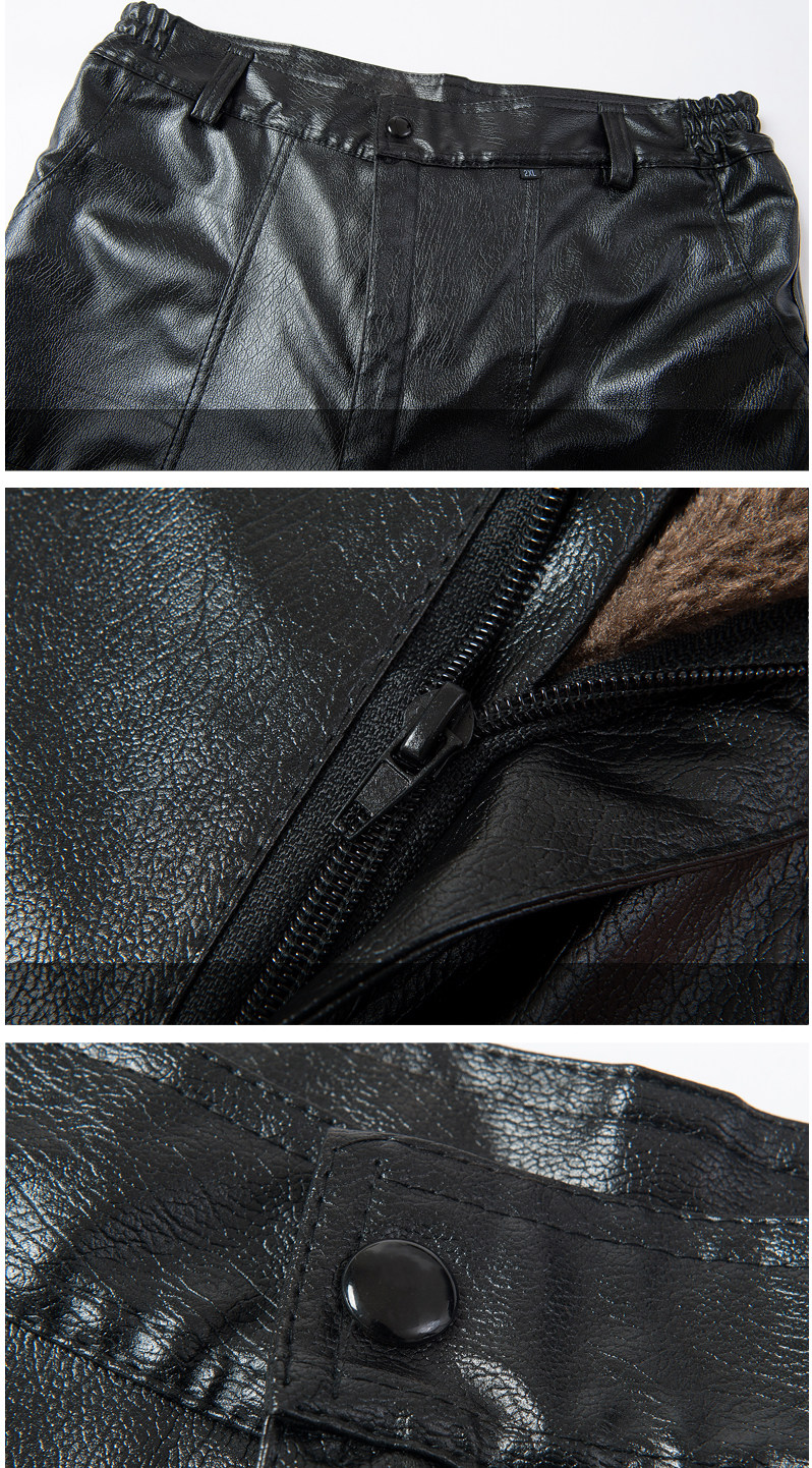 Pantalon cuir homme droit pour hiver - Ref 1482211 Image 13