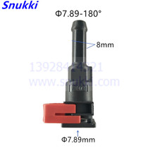 7 89 Plastic gasoline filter quick plug connector return pipe female connector clip fuel pipe quick connector