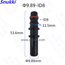 9 89-ID8 plastic black male fuel pipe joint suitable for waterway oil Circuit and other straight 180 degree male joint