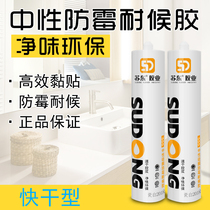 Glass rubber waterproof and mildew-proof kitchen Methodist white transparent bright white silica gel powerful door and window handwashing tray with structure seal