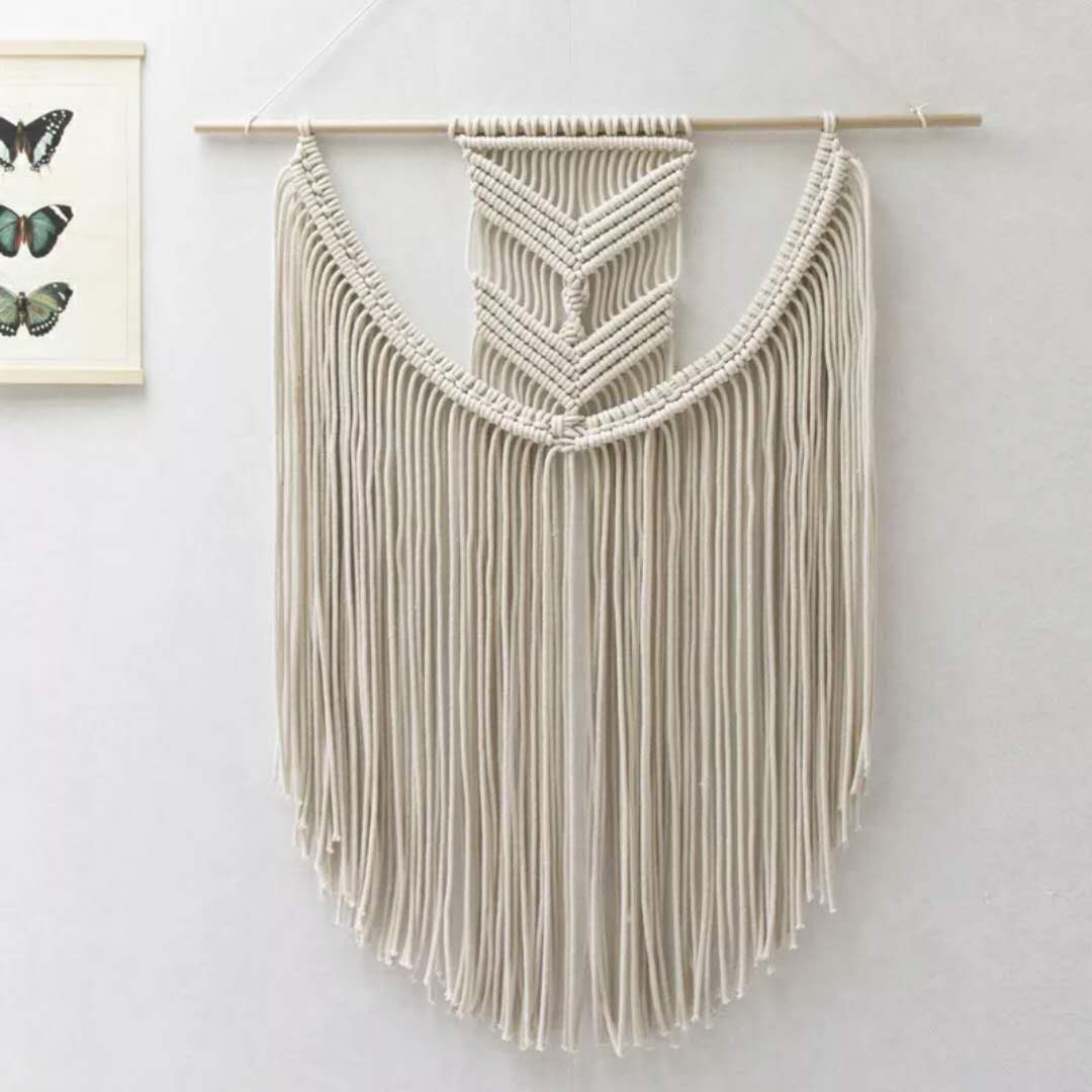Mưa mực Bắc Âu Bohemian thủ công tua rua nhuộm tấm thảm B & B trang trí tường thảm treo tường hình cô gái	