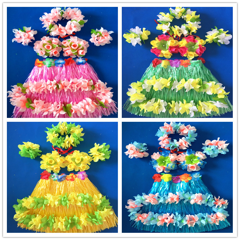 Kindergarten Dress Performance Children's Herb Dress Show Clothes Five Piece Boys Seagrass Dance Show