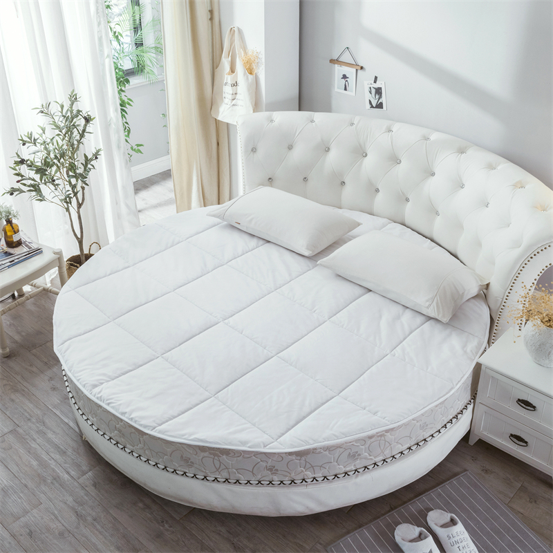 Round Bed Mattress, Round Mattress Pad, Round Bed Protector, Round Protective Pad, Quilt Pad, Non-Slip Round Mattress Protector, Thickened