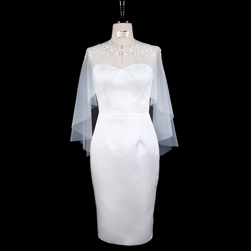 Кружевной летний плащ для невесты, свадебное платье, вечернее платье, накидка, по фигуре