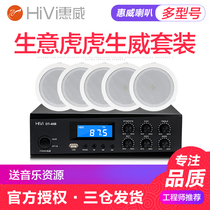  Huiwei td206 background music amplifier set Restaurant embedded ceiling speaker Ceiling ceiling audio package