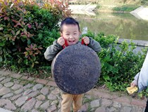 Zhongzhou musical instrument 40cm flat gong bronze high side Gong hand-made midrange Gong unsatisfactory bag return