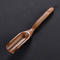 Ebony stainless steel pear flower wood bamboo teaspoon teaspoon bamboo tea shovel tea spoon tea tea spoon tea ceremony accessories