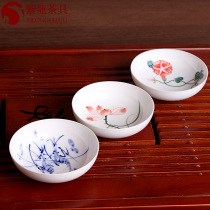 Hand-painted teacup colorful blue and white porcelain tea set ceramic ice cracked purple sand tea cup Puer tea cup from 1