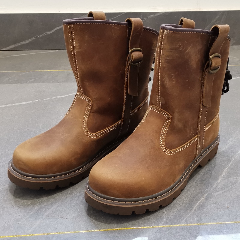 Autumn leather motorcycle boots retro short boots leather men's boots waterproof tooling boots women's Mongolia riding boots breathable Martin boots