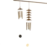 Кулон с чистого медного ветра, пять желтых двух черных пяти слоев металлических ветровых чип