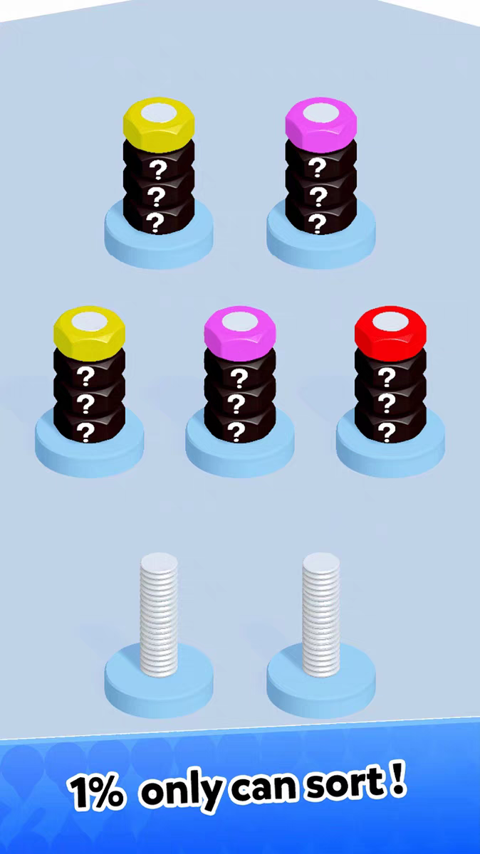 Unity 螺丝排序 Nut And Bolt Sort 精品游戏源码 益智排序解压-成都宝兰