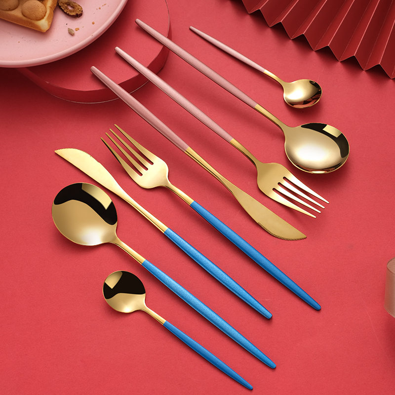 Steak Knife Fork Net Red Spoon Chopsticks Nordic Ins West Dining Furniture Gift Box Dress Gift Custom LOGO Spoon Fork